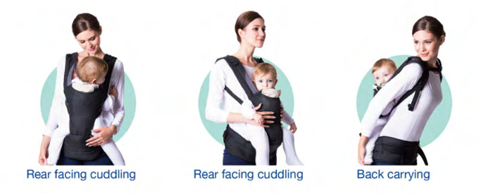 Combi Foldable Hip Seat Carrier - Different ways to carry your baby