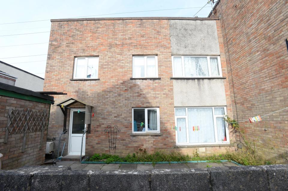  The tots were found not breathing at this house in Bridgend, Wales