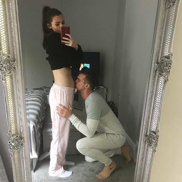 Gaz Beadle posted this adorable photo after trolls gave Emma abuse online about her 'small' baby bump