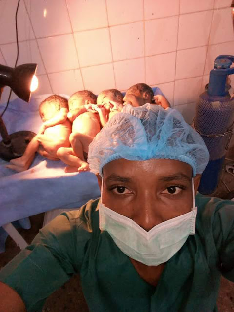 Photos: Woman gives birth to quadruplets in Katsina State