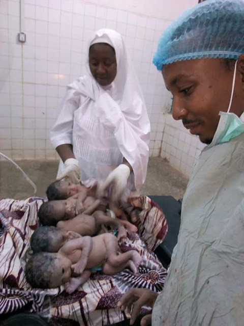 Photos: Woman gives birth to quadruplets in Katsina State