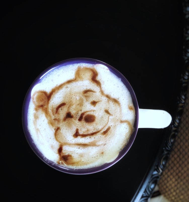 winnie the pooh latte art