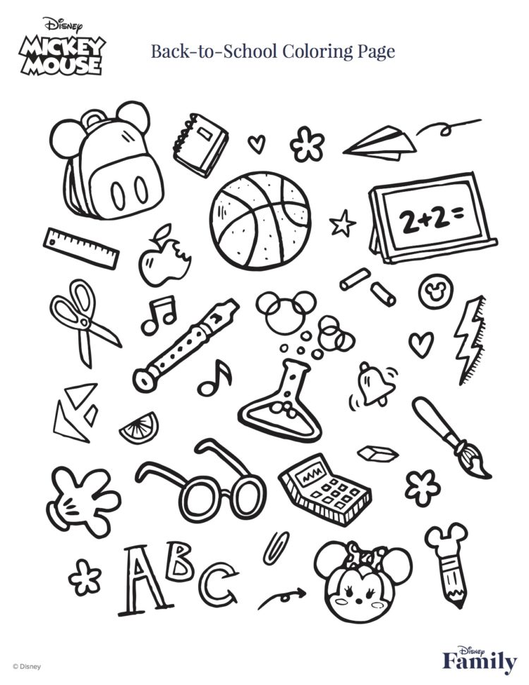 back to school coloring page