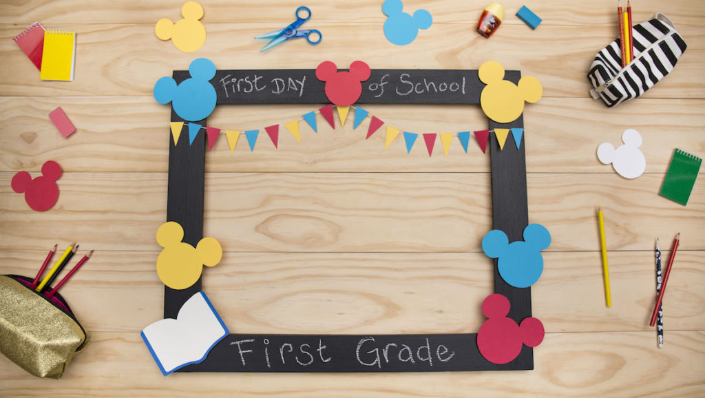mickey first day of school frame
