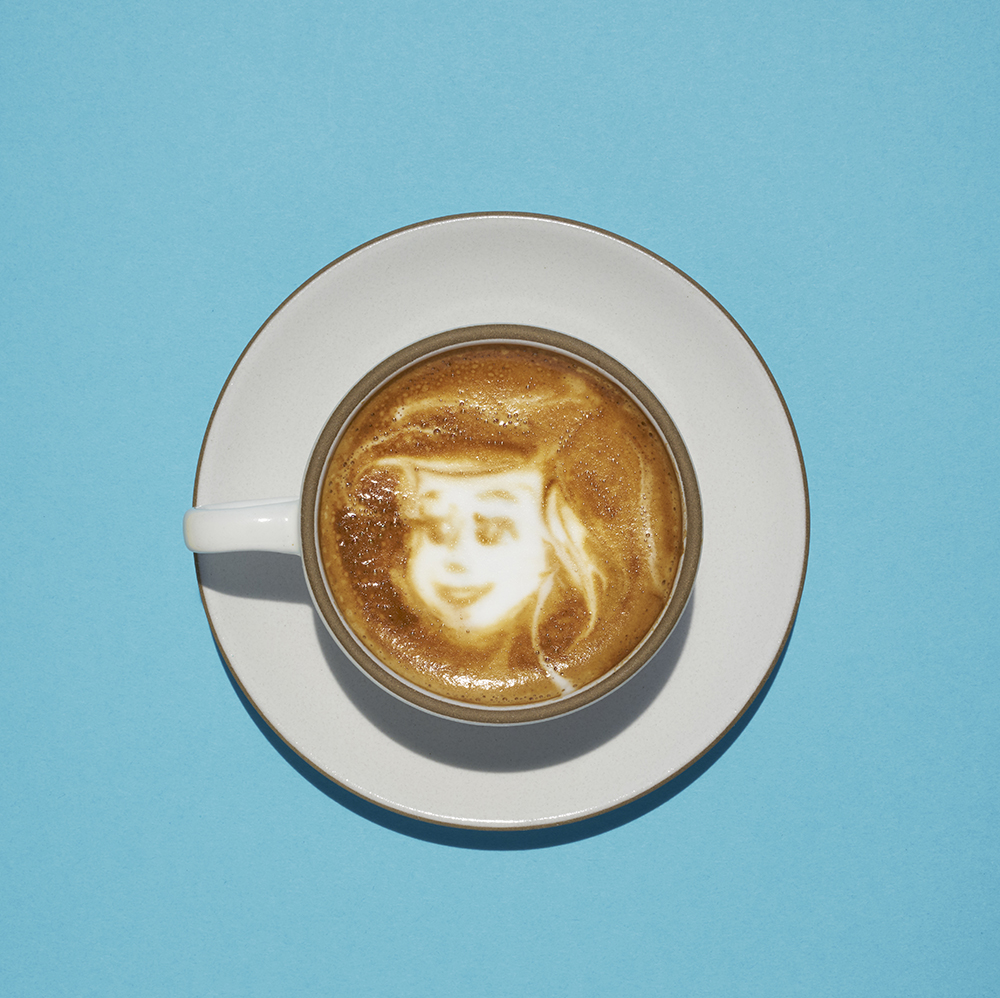 little mermaid latte art