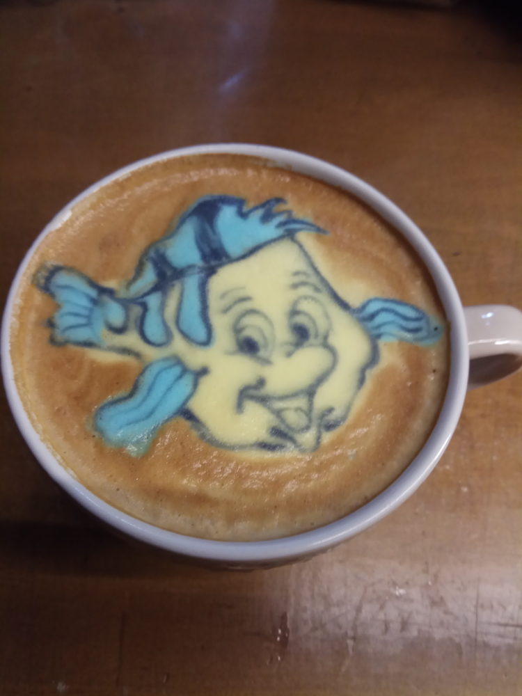 flounder latte art