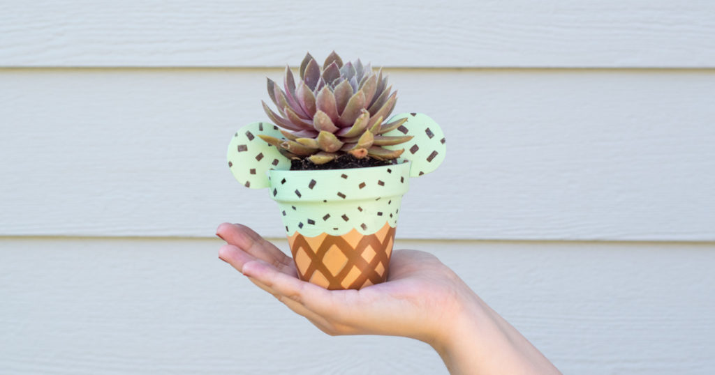 mickey ice cream planter