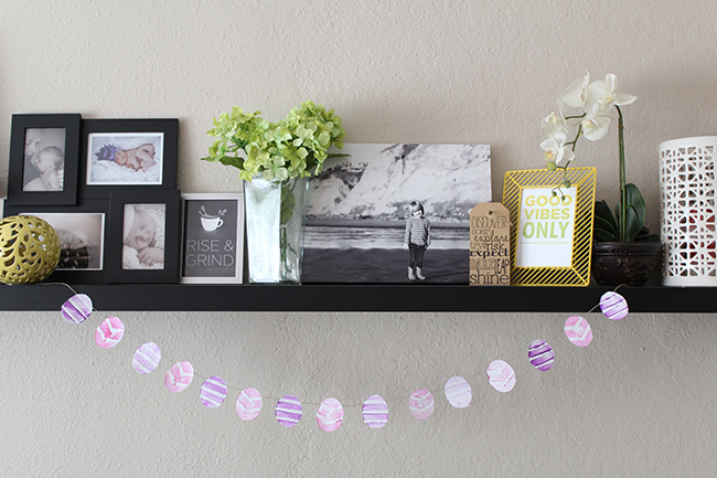 Potato Stamp Easter Egg Garland