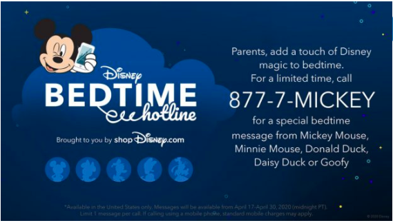 Get Kids to Sleep with A Call from Mickey and Friends for a Good Night Message