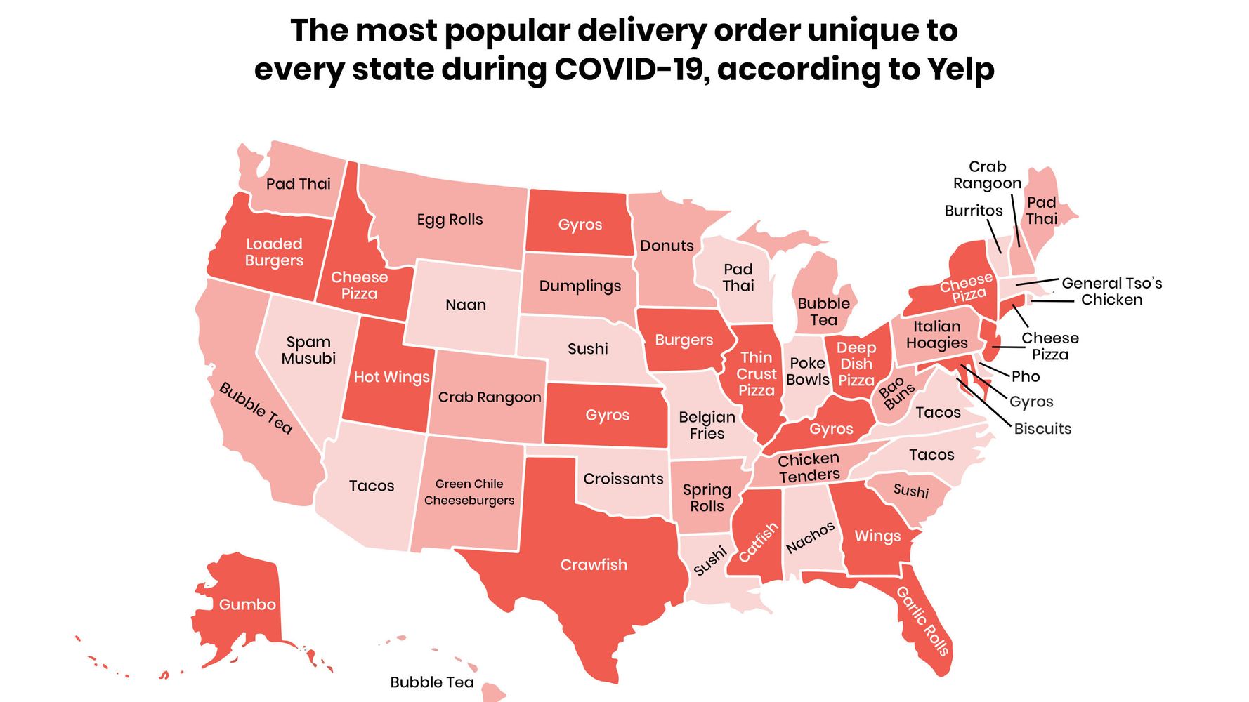The Most Popular Food Delivery Orders In Every State Amid Coronavirus