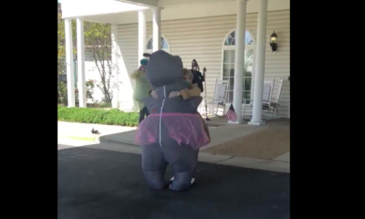 Daughter Visits Mom in Retirement Home Wearing Hippo Costume