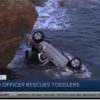 Officer Bravely Jumped Off Cliff to Save Two-Year-Old Twins [Father Drove Them to Fall]