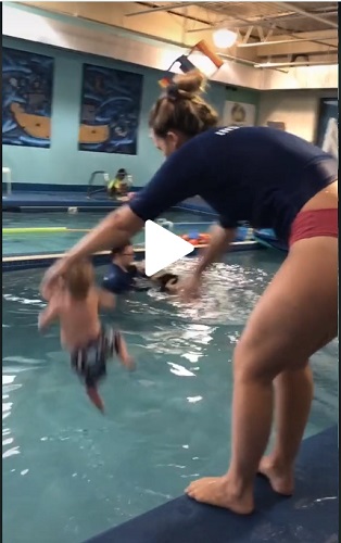 Viral Video: Baby Tossed into a Swimming Pool by an Instructor