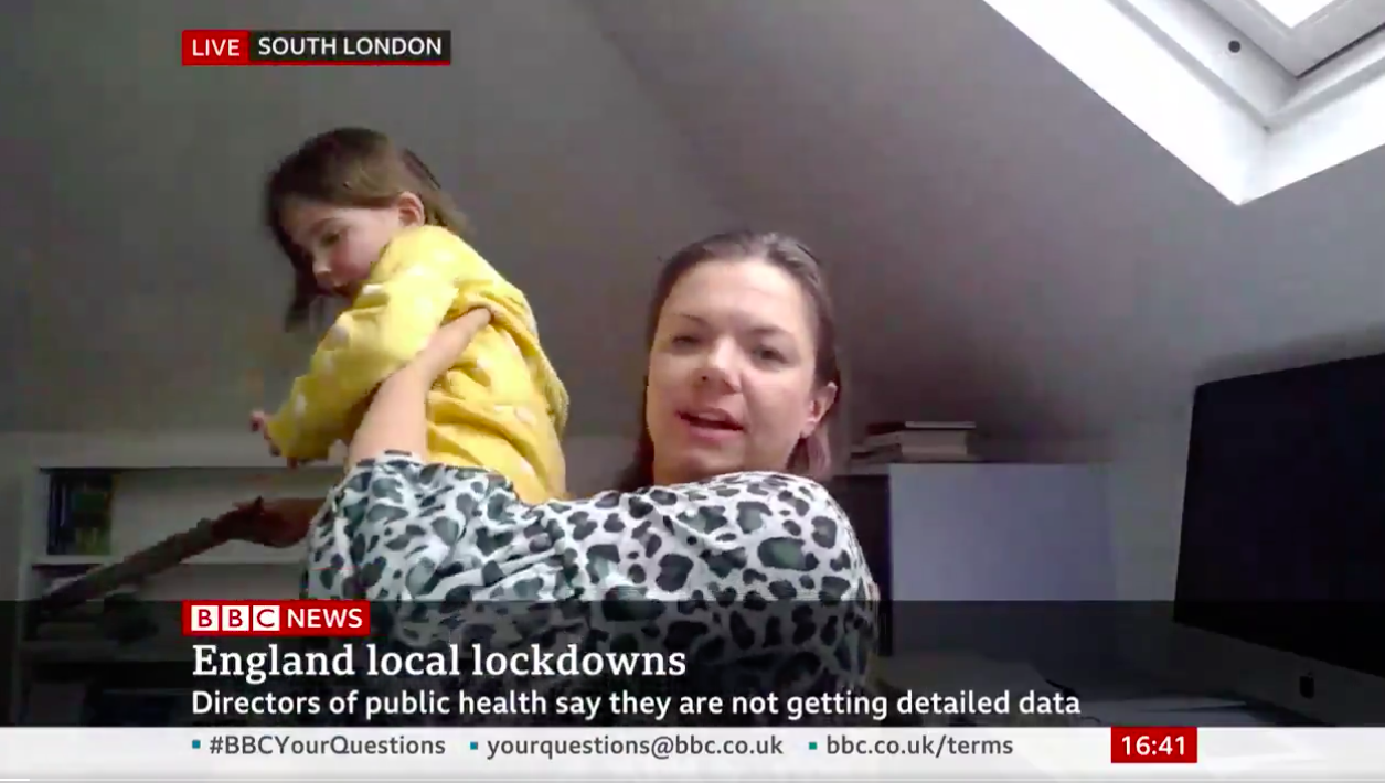 Daughter of Health Policy Expert Crashes During BBC News Interview [And the Internet is Loving It]
