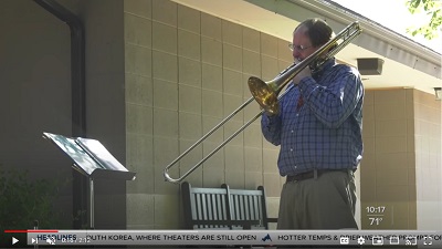 Man drove 1,400 miles to play trombone to help brother heal