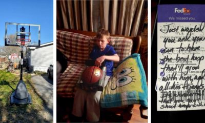 FedEx Driver Gives Basketball Hoop to Young Boy, Restoring Mom's Faith in Humanity