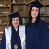 75-Yr-Old Graduates College With 22-Yr-Old Granddaughter At Her Side.