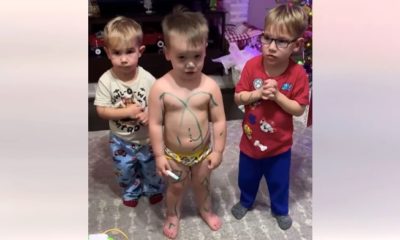 Guilty Toddler Explains Why He Is Covered In Marker In Hilarious Home Video.