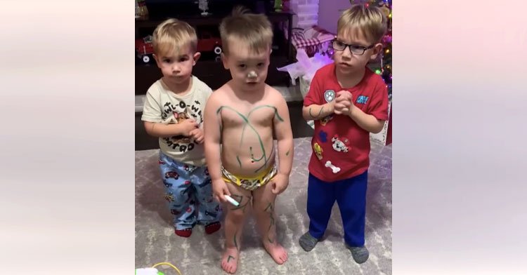 Guilty Toddler Explains Why He Is Covered In Marker In Hilarious Home Video.