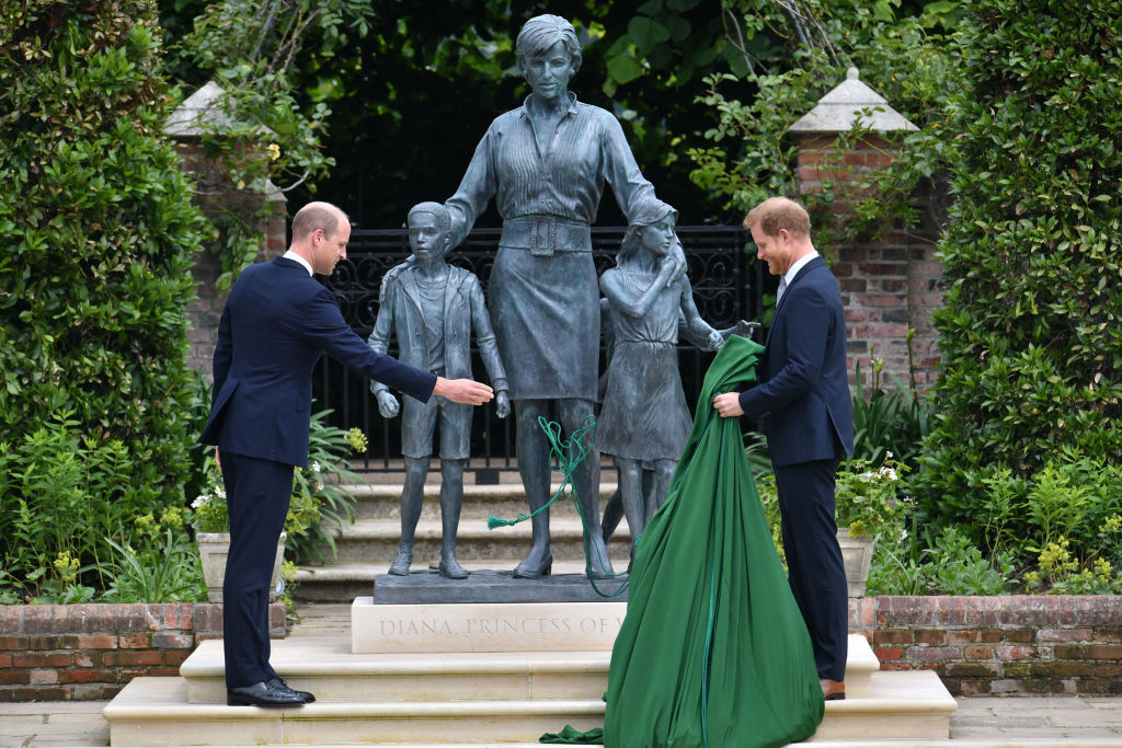 Feuding Brothers William and Harry Reconcile for Princess Diana Statue Unveiling
