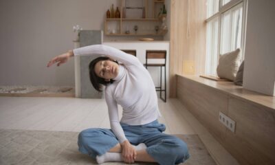 Girl doing stretching