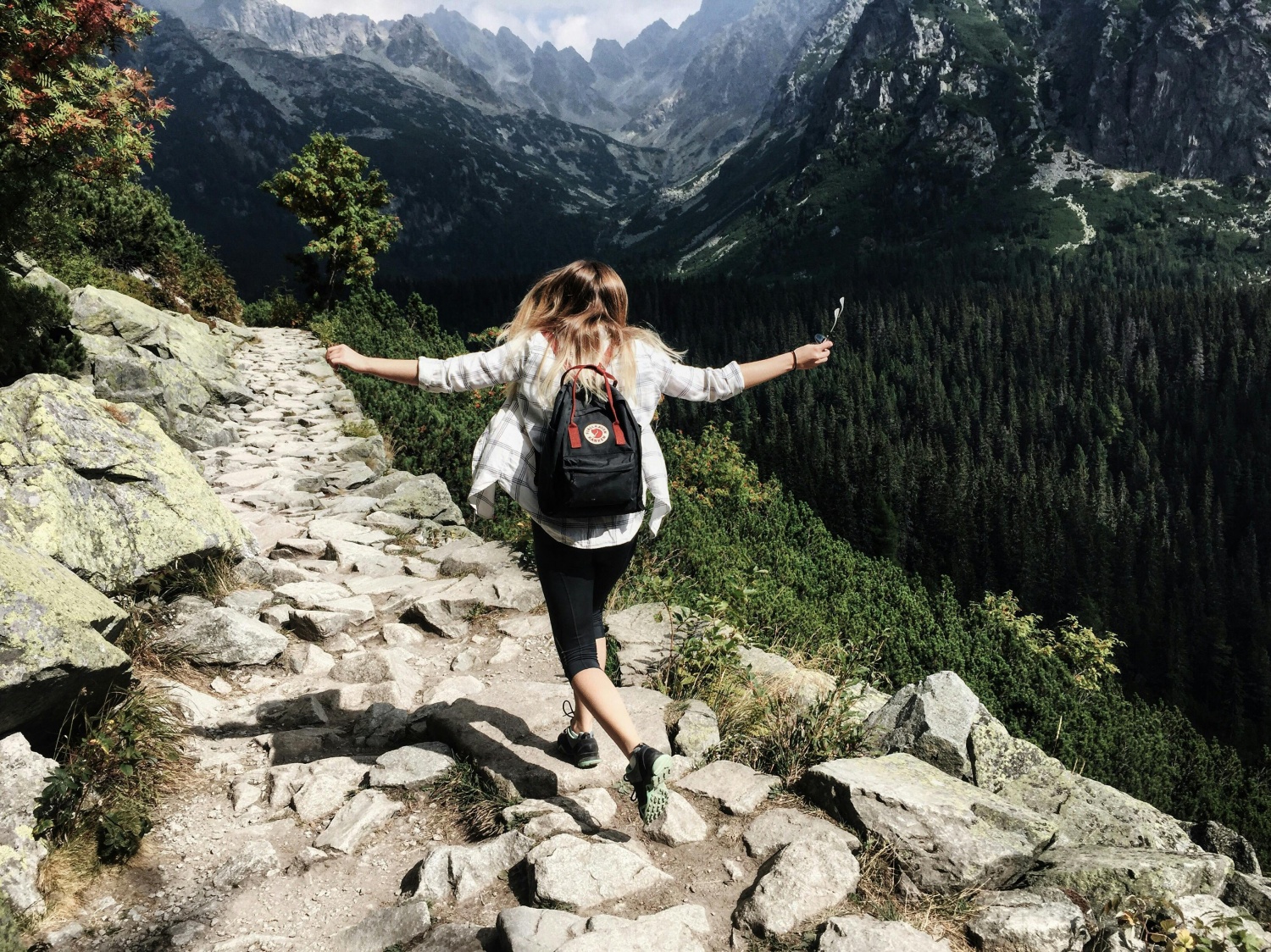 girl on a hike