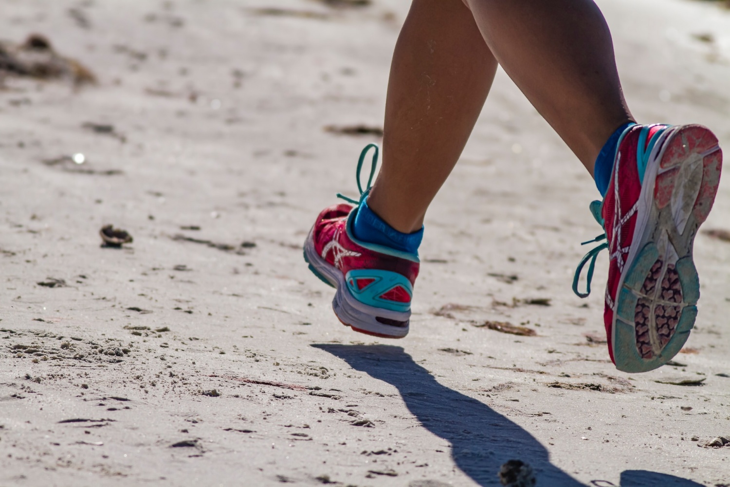 pink running shoes