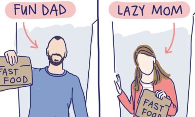 These Comics Highlight The Unfair Ways Society Views Moms Vs. Dads