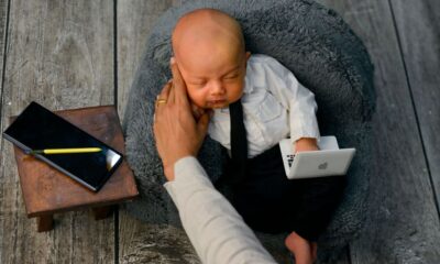 Newborn Photo Shoot Goes Viral After Photographer Shares Photos of Baby's Grumpy Expression Online